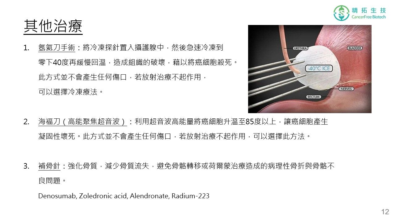 攝護腺癌 治療簡介 投影片 第 12 頁